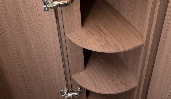Plus, this unit gives users some useful additional storage behind a curved door