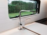 This stylish tap sits over a new-for-2018 stainless-steel sink in the Buccaneer Barracuda