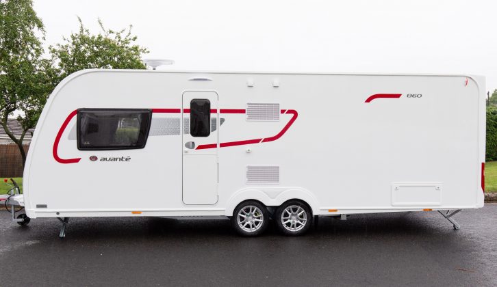 Although this caravan's 8ft width is a headline feature, don't forget that it also has a shipping length of over 8m