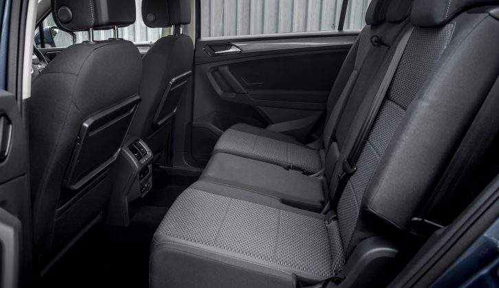 The middle row of seats can slide backwards and forwards, to help make the most of the space, depending on what or who you're carrying