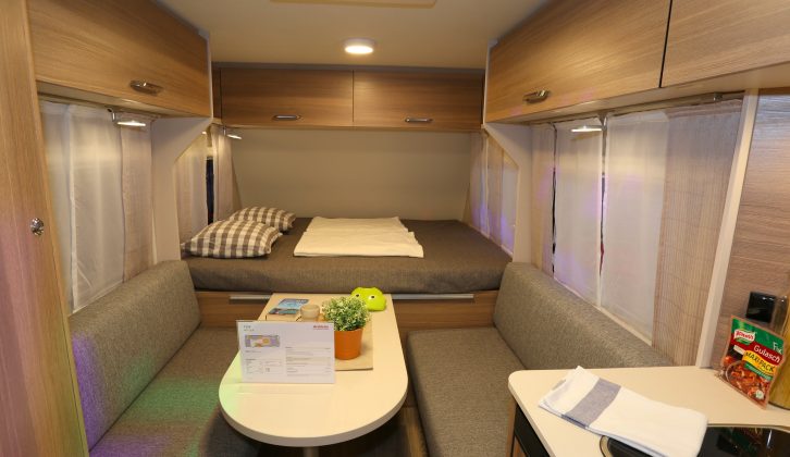 Again, there are beds that would be great for kids, beyond those intended for adults in this Dethleffs caravan