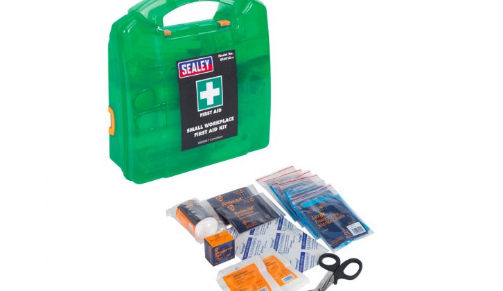 This is our first aid kit group test winner, the Sealey SFA01S – read on to find out why we think it's so great