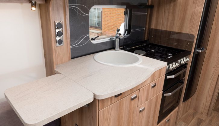 Although you do get a lift-up flap to give you more space in the main offside kitchen area