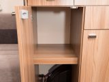 Moving left, you have this shelved cupboard in the 2018 Swift Challenger 480