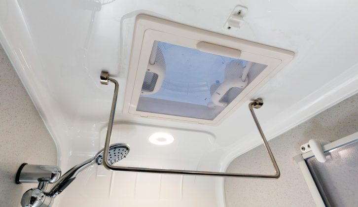 We also like this useful hanging rail within the shower cubicle