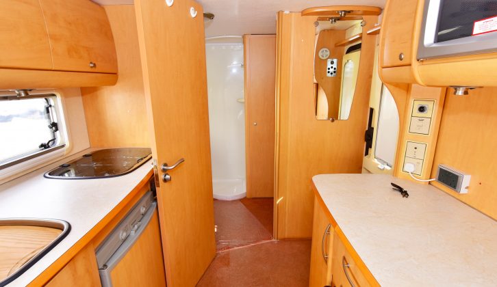 There is masses of cupboard space in this two-berth Senator Vermont – the large lockers were newly designed for the Series 5