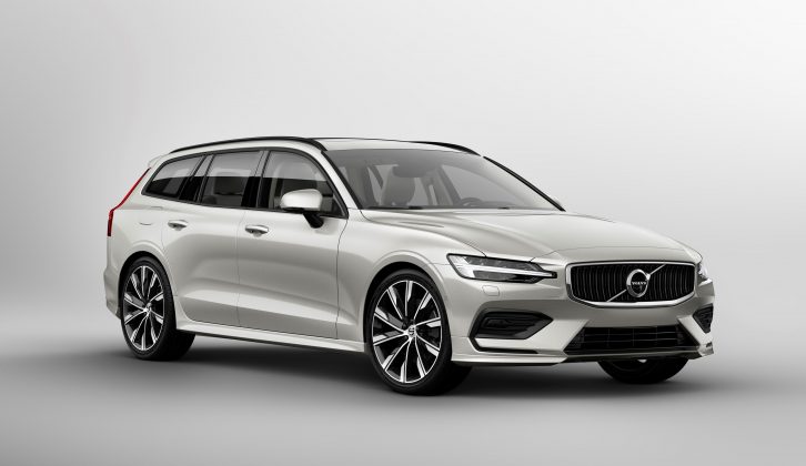 The new Volvo V60 was also on display at the Geneva show, packed with safety gear and priced from £31,810
