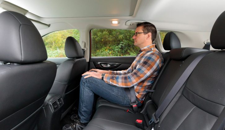 The rear seats slide to cater for the long-legged or to boost boot space – headroom is good