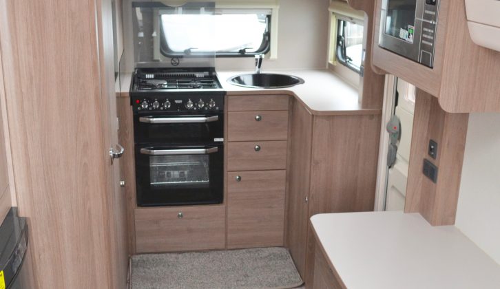 The nearside sideboard has a generous worktop that is the perfect place for a TV