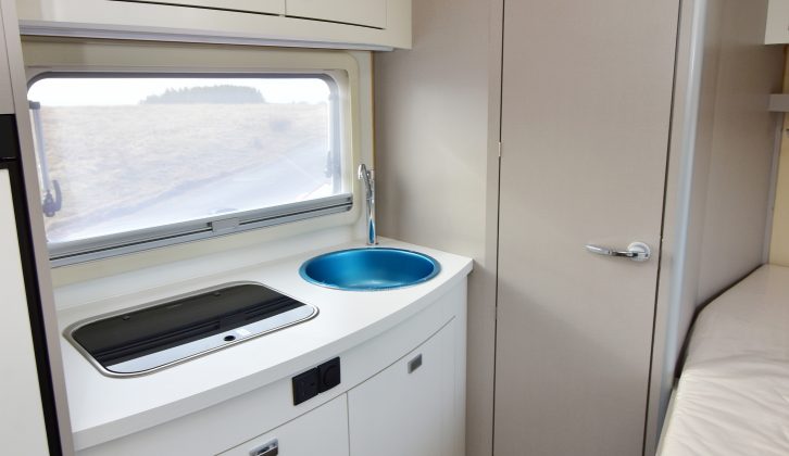 There's a good-sized window in the curved kitchen of the Wingamm Rookie L