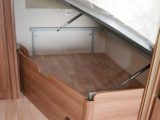 There's also this big space under the fixed bed, however there is no externally accessed storage