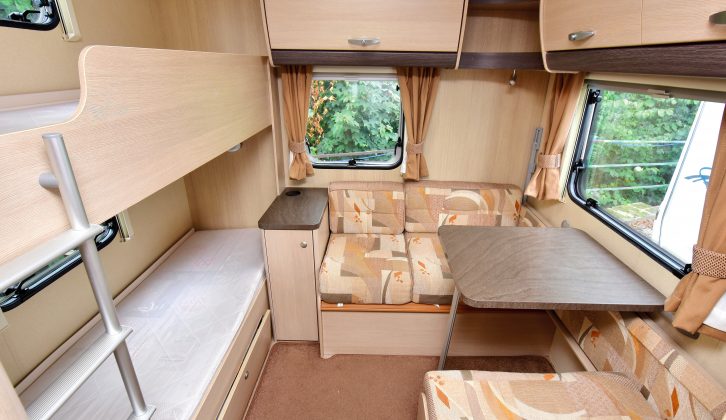 The Sterling Europa 565's layout has a great kids' zone, but check the condition of the bunk bed mattresses and window blinds