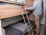 The second pair of bunks can be made up from the side dinette and a pull-out top bunk – these measure 1.76 x 0.56m each