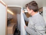 You can pull a curtain around the make-up bunk beds for privacy in the Swift Sprite Major 6