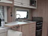 The Compass Capiro 574’s offside kitchen isn't massive but it is well appointed
