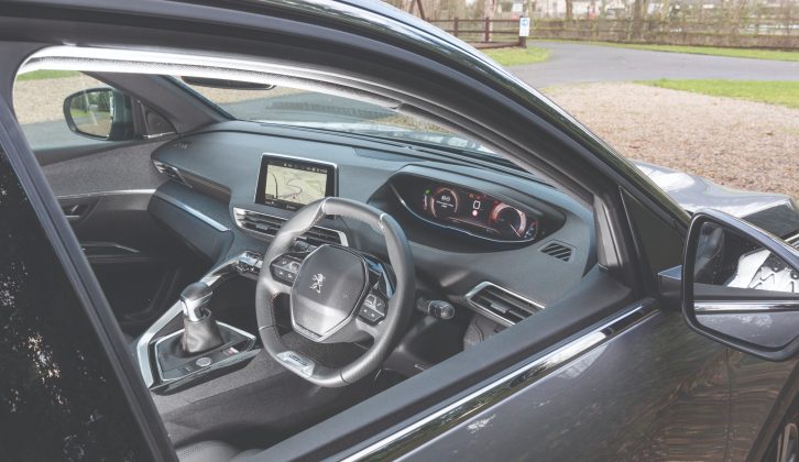Like most modern Peugeots, the 5008 has a very small steering wheel