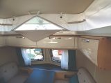 Pop top's fabric liner can be unzipped to enable daylight and ventilation. Opening has flyscreen to prevent bug ingress