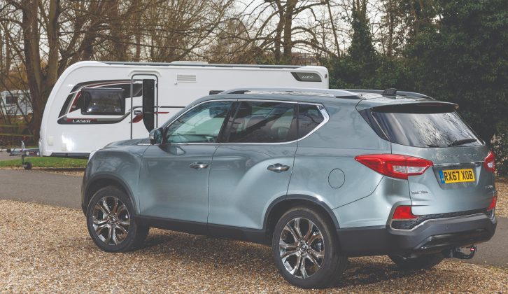 A high kerbweight means you’ll be able to tow a wide range of twin-axle caravans with the SsangYong
