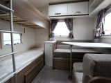 Discrete zone for children at the rear of the Swift Freestyle SE S6 TD features two 6ft-long fixed bunks with two further berths available by converting the side dinette. This space can be partitioned off