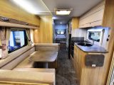 The side dinette in the six-berth Elddis Osprey 866 provides a great place for all the family to have a meal