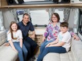 Libby, Gary, Claire and Matthew (from left to right) are looking forward to family holidays (their other son, James, couldn't attend the handover)