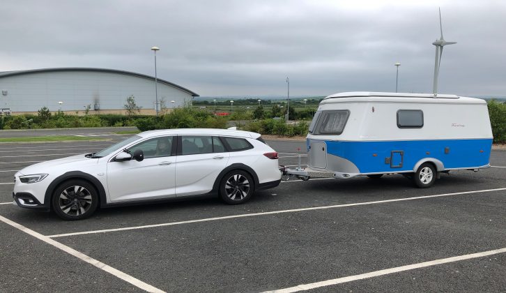 The caravan parking area at Roche Services near Saint Austell is almost as impressive as the service station itself
