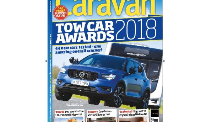 The August issue of Practical Caravan features the Tow Car Awards 2018