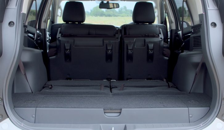 Boot space in the the Mitsubishi Shogun Sport is very tight if all the seats are upright. Read David Motton's first drive of the Mitsubishi Shogun Sport for Practical Caravan