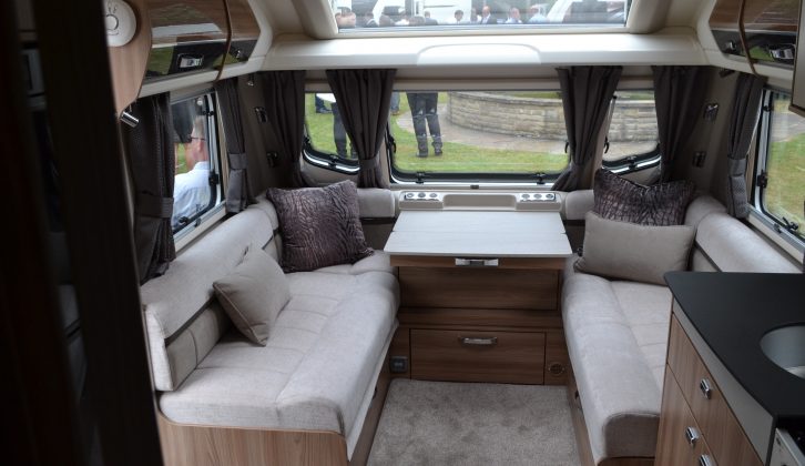 The Swift Elegance Grande 645 uses its 8ft width well and the provision of large windows will ensure it never feels dingy inside