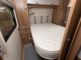 With the comfort and convenience of an island bed as the main attraction, the rear bedroom in the Lunar Lexon 590 feels like a comfortable place to be