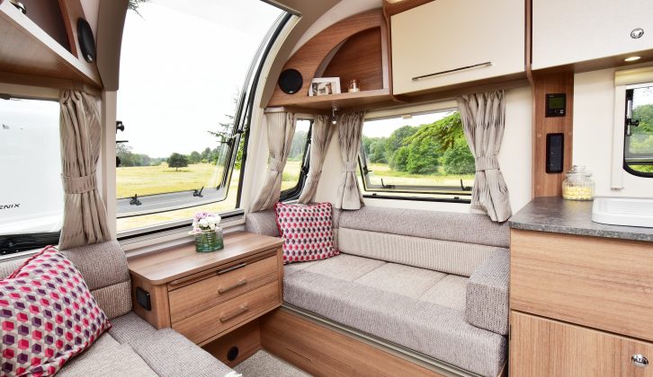 The vertical front window in the Bailey Phoenix range is a borrow from its upmarket Pegasus and Unicorn siblings