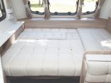 The double bed makes up easily by pulling out the platform and rearranging the seating cushions