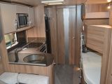 The 655's kitchen is at the rear of the van, next to the bunks