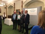 Owners of CL of the Year 2018 Avon Bank Meadow collecting their award at The Caravan and Motorhome Club's Autumn Parliamentary Reception