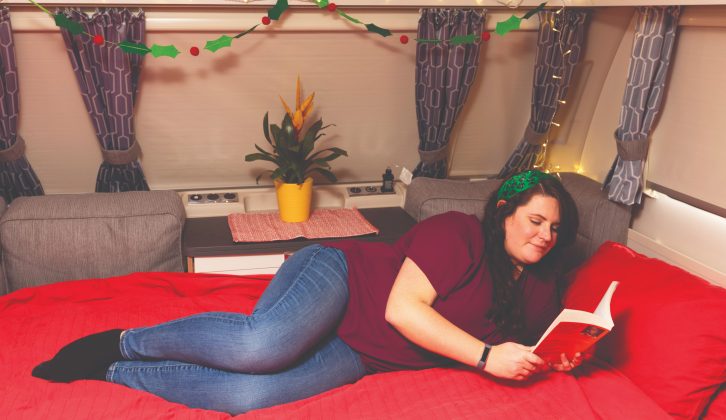 The front double is huge and is made up with platforms and infill cushions