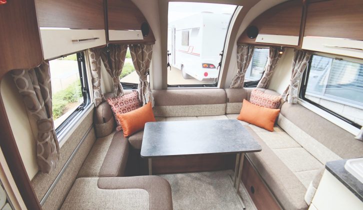 One of the Brindisi's unique selling points is the G-shaped lounge which is versatile and bright thanks to that huge front window and a sunroof