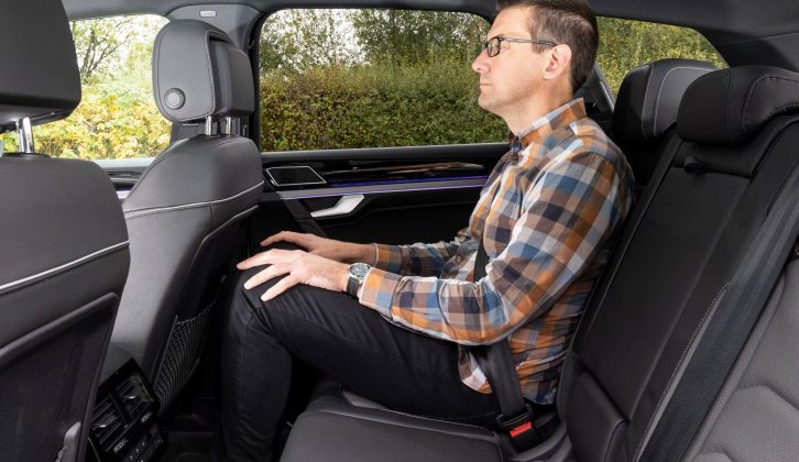 There is plenty of rear leg room and headroom, even with the panoramic sunroof