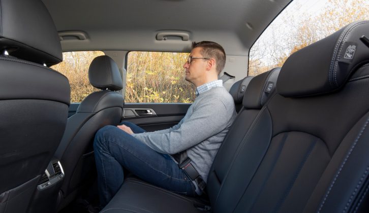 There's more than enough space to accommodate three adult passengers in the rear seats, with good legroom