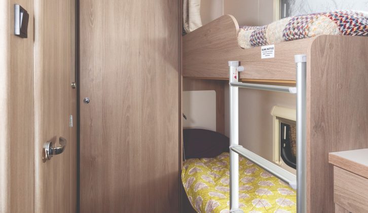 At six-foot long, the static bunks are fine for older children