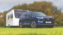 Hyundai's Santa Fe feels well suited to towing and offers reasonable fuel economy