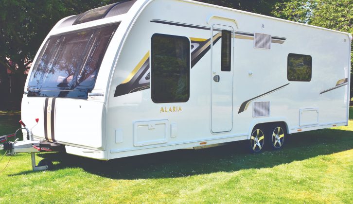 The smart Alaria has subtle updates for 2019, including new graphics and front locker; self-levelling corner steadies are fitted as standard
