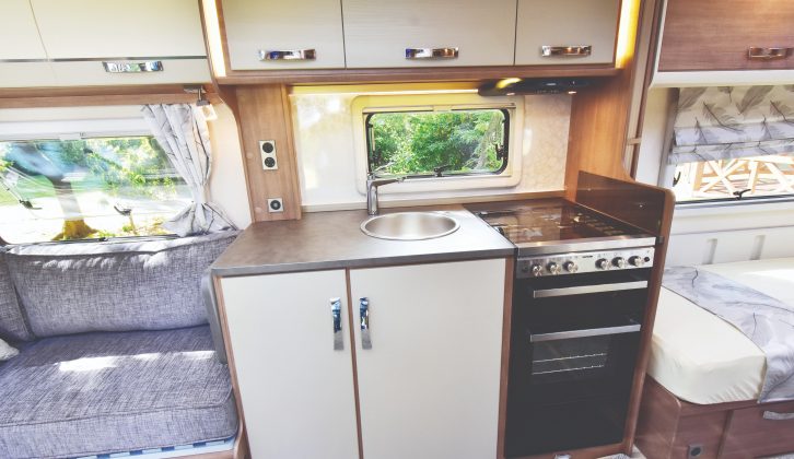 The side kitchen is designed with the chef in mind, but could do with an additional mains socket