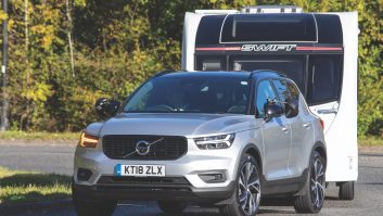 The Volvo XC40 is a very impressive tow car, with a strong engine, and it's comfortable at speed
