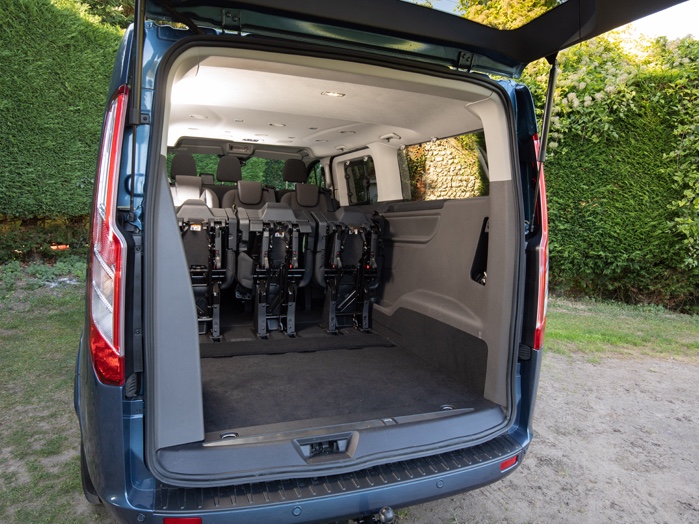 ford tourneo 9 seater boot space