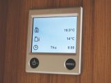 Job done! Here is the Alde 3020 control panel the day after, showing clock still set