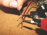 Solder the wires to the socket terminals