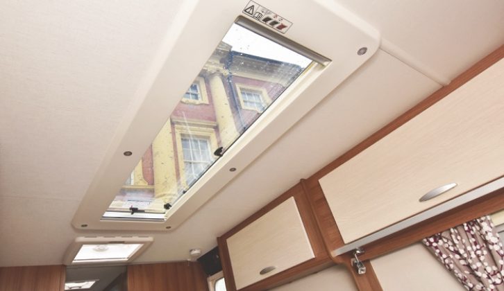 Large skylight above the living area