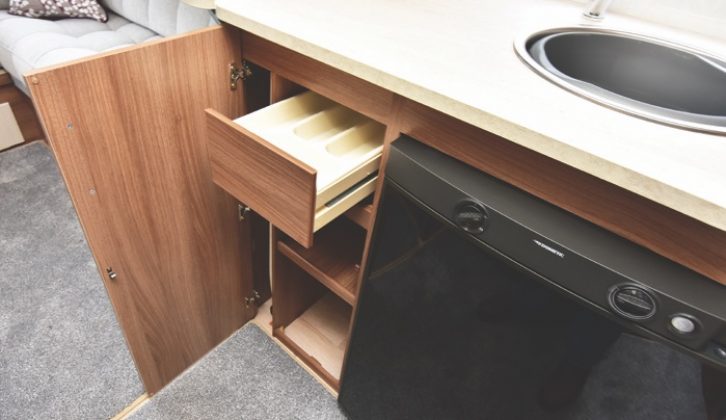 Cleverly designed kitchen has plenty of worktop and storage