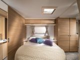 The 613 DT Isonzo model has a large, comfortable island bed at the rear