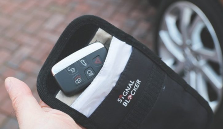 A mobile phone signal blocking pouch is very effective